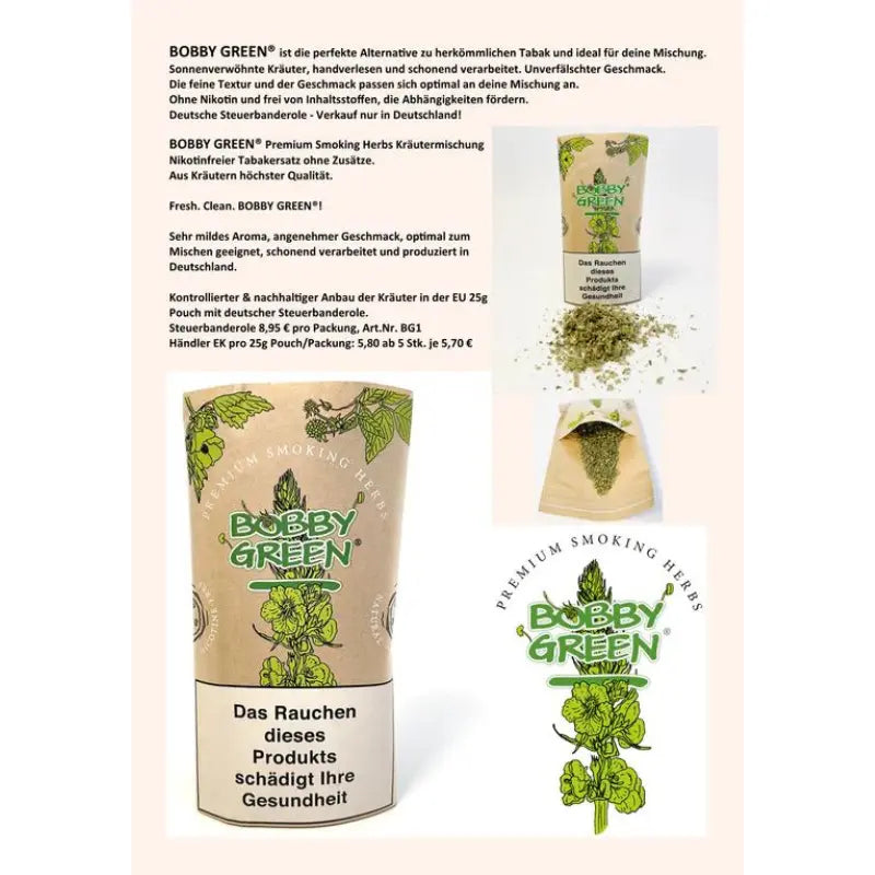BOBBY GREEN® | Premium Smoking Herbs - 20g Bobby Green